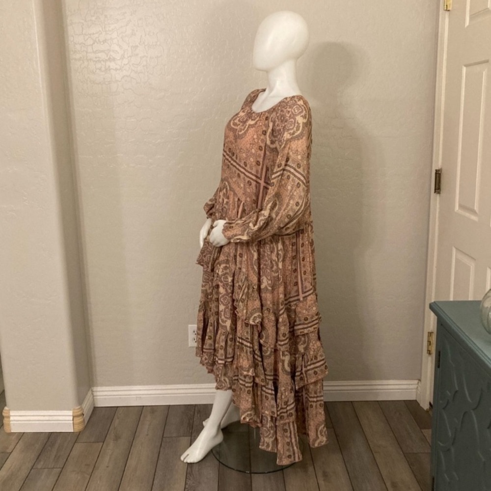 Spell X Elle Ferguson Collaboration Rumor Print Elle Gown Dusty Pink L - Picture 11 of 17